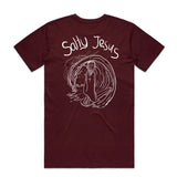 Salty Jesus - Burgundy Tee (Sale)
