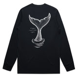 Whale Tail - Navy Long Sleeve