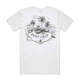 Don't Help - White Tee - Classic Cut (Sale)