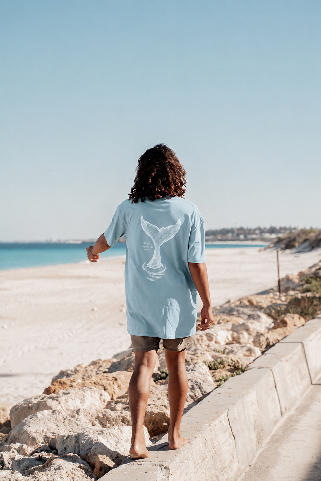 Whale Tail - Pale Blue Original cut