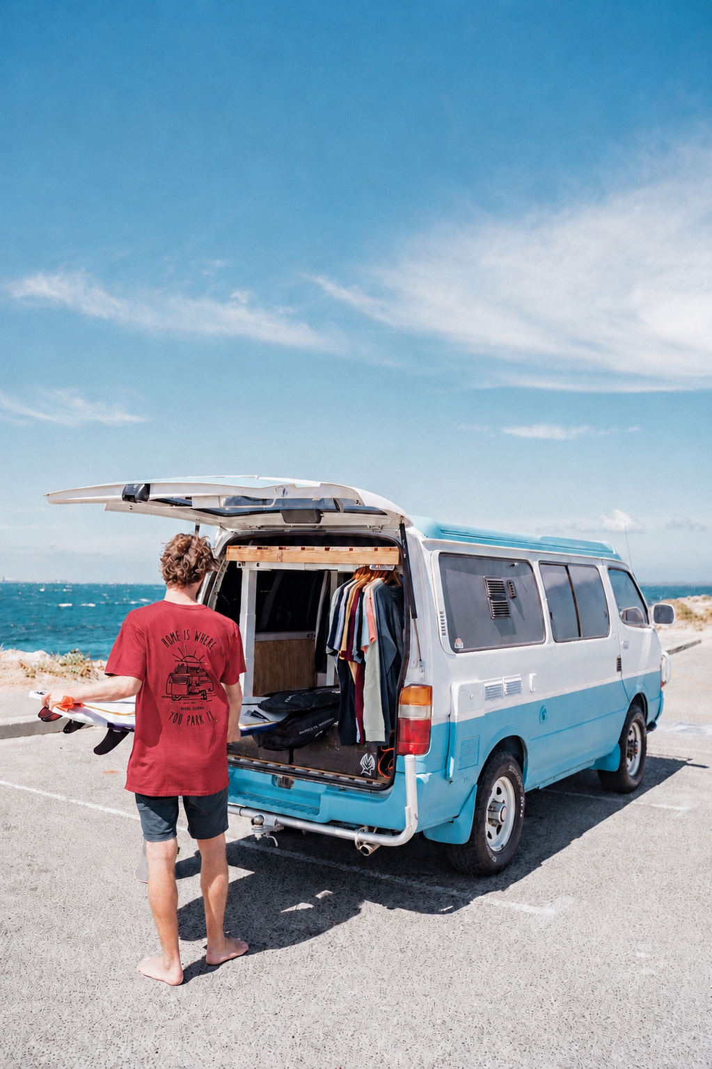 Home is Where You Park it - Faded Red Heavy Box Tee