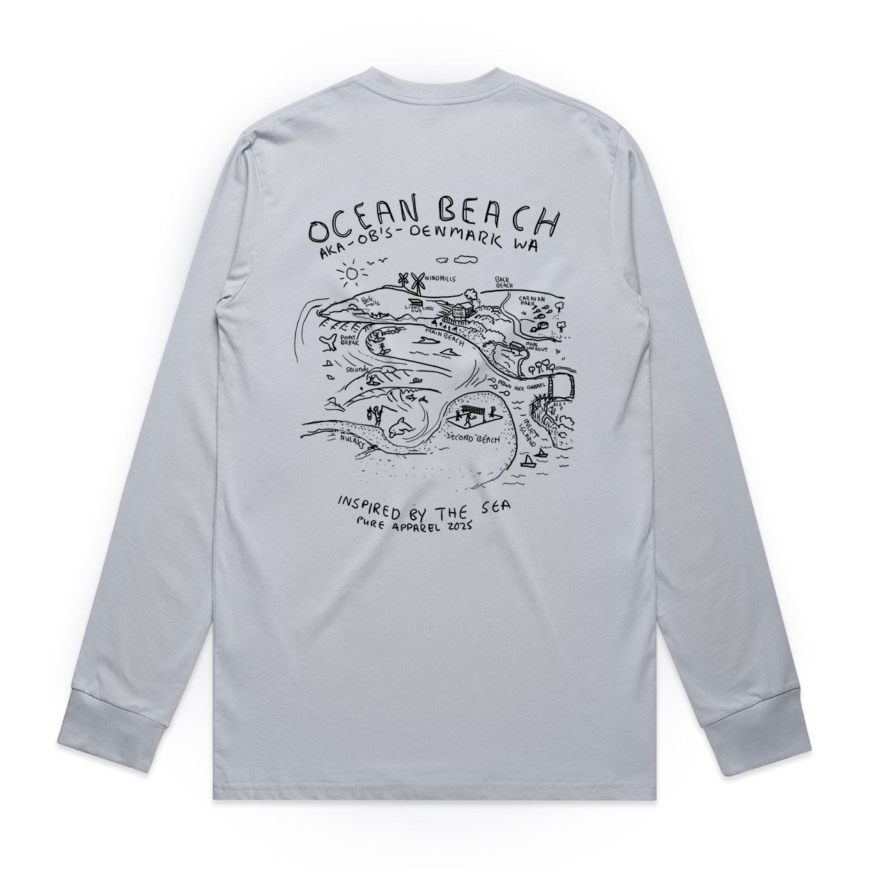 Ocean Beach - Powder Longsleeve tee