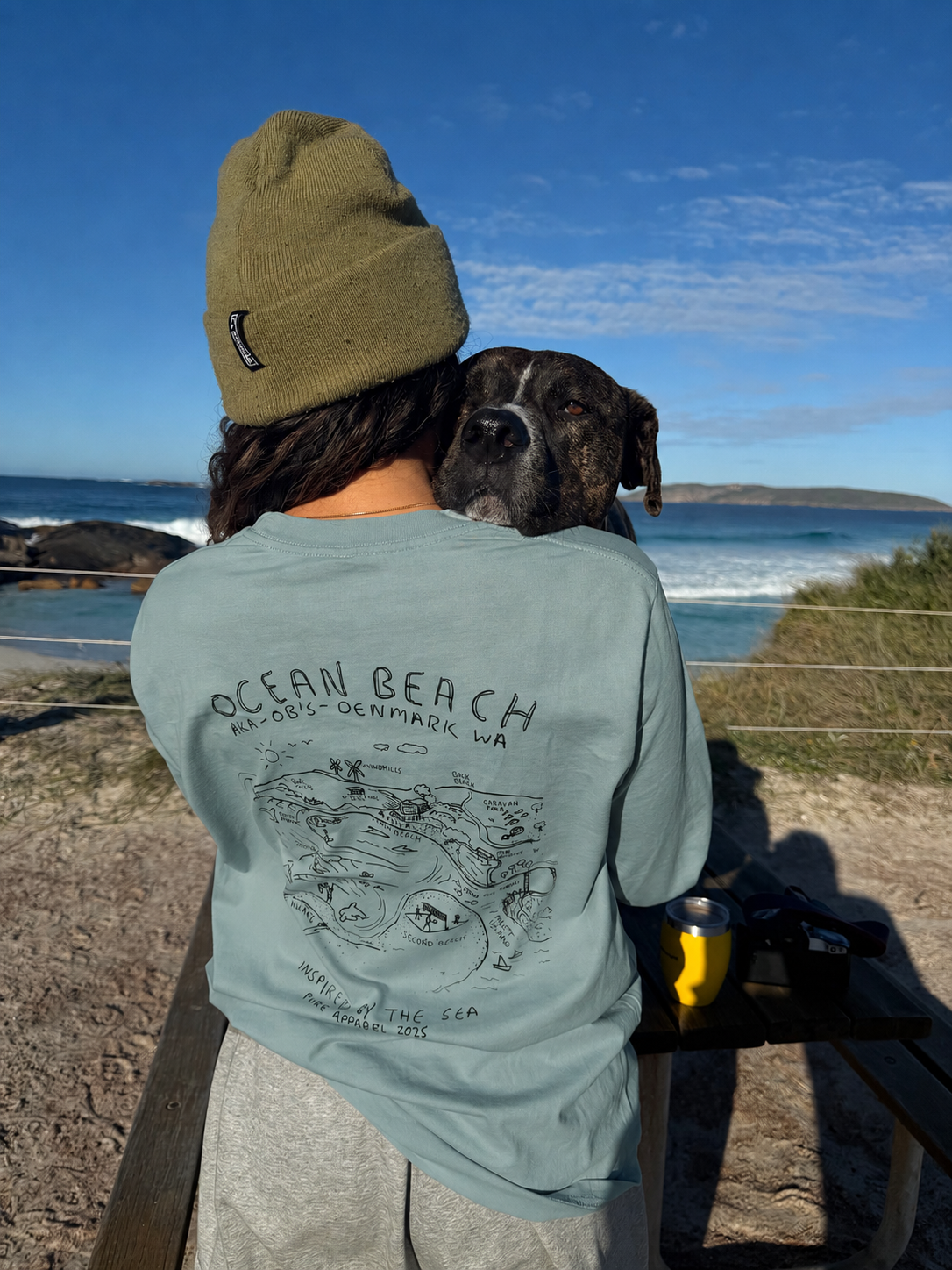 Ocean Beach - Mineral blue Original cut