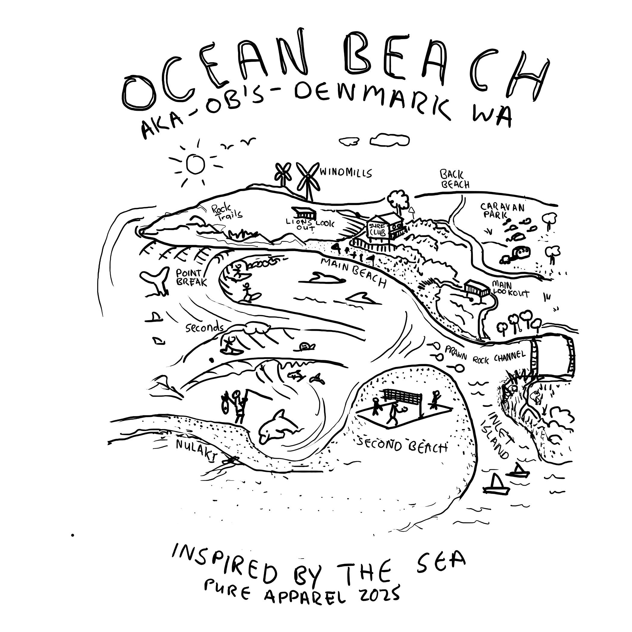 Ocean Beach - Mineral blue Original cut