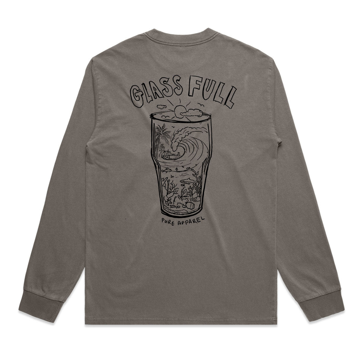 Glass Full - Grey Heavy Longsleeve Tee