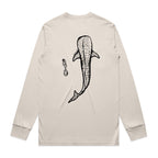 Whaleshark swim - Bone Longsleeve tee