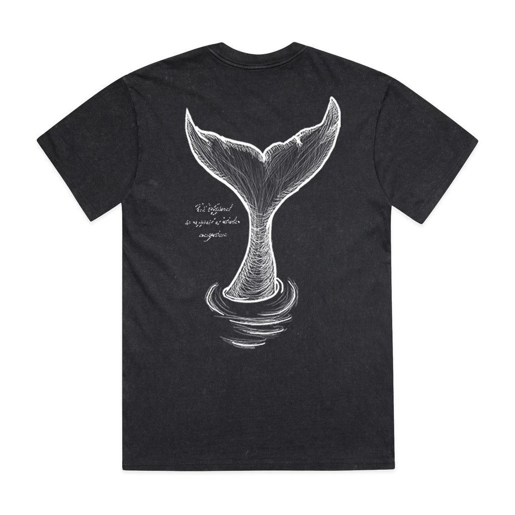 Whale Tail - Stone wash Black Heavy Tee
