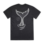 Whale Tail - Stone wash Black Heavy Tee