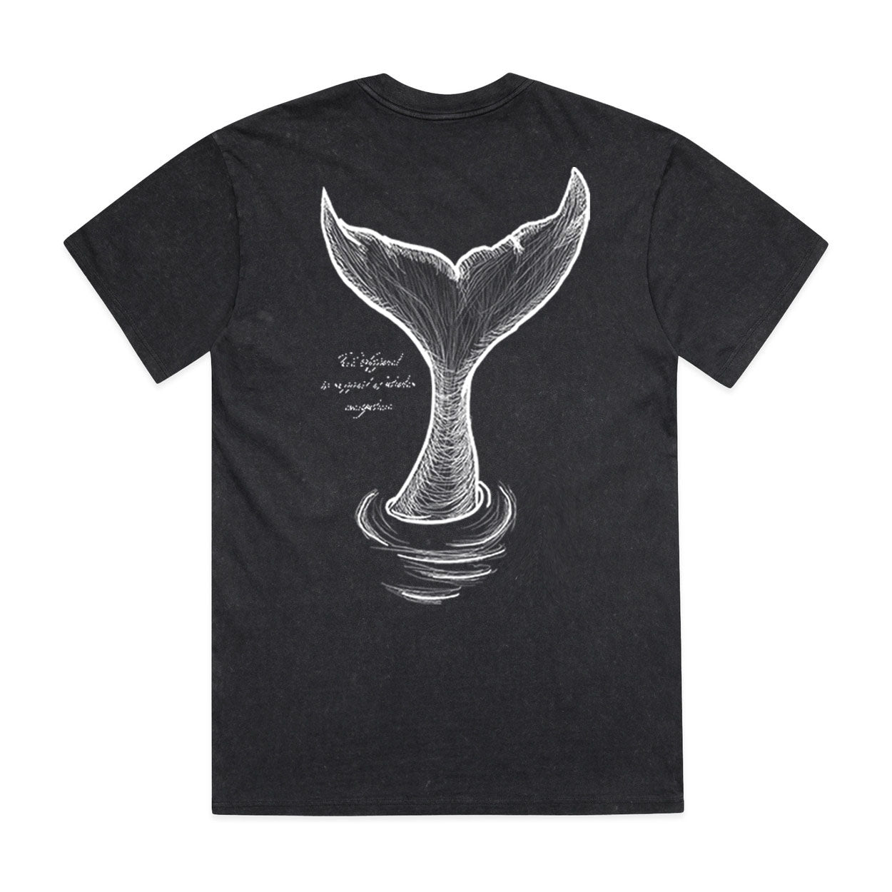 Whale Tail - Stone wash Black Heavy Tee