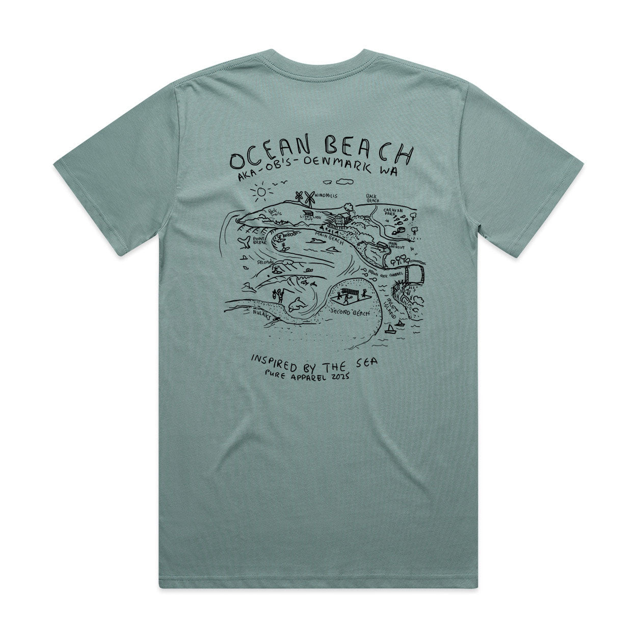 Ocean Beach - Mineral blue Original cut