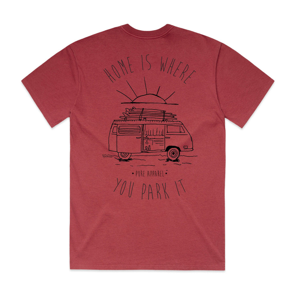 Home is Where You Park it - Faded Red Heavy Box Tee