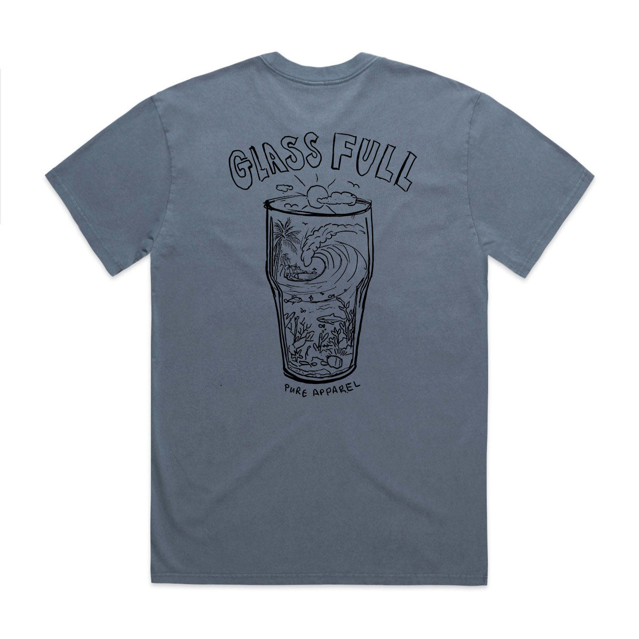 Glass Full - Indigo Heavy Box cut