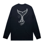 Whale Tail - Navy Longsleeve Tee