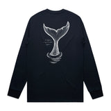 Whale Tail - Navy - LS - Staple Cut