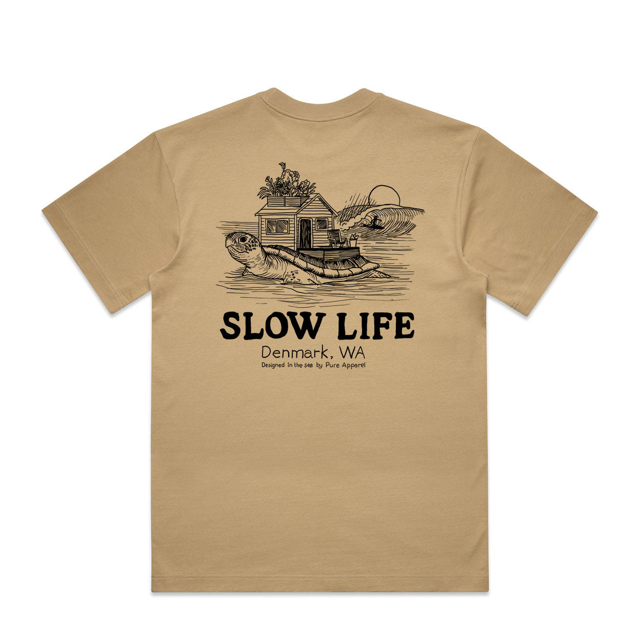 Box cut - Slow life turtle tee
