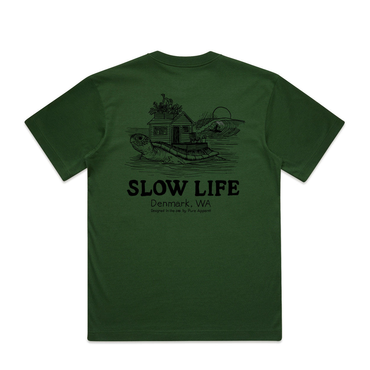 Box cut - Slow life turtle tee