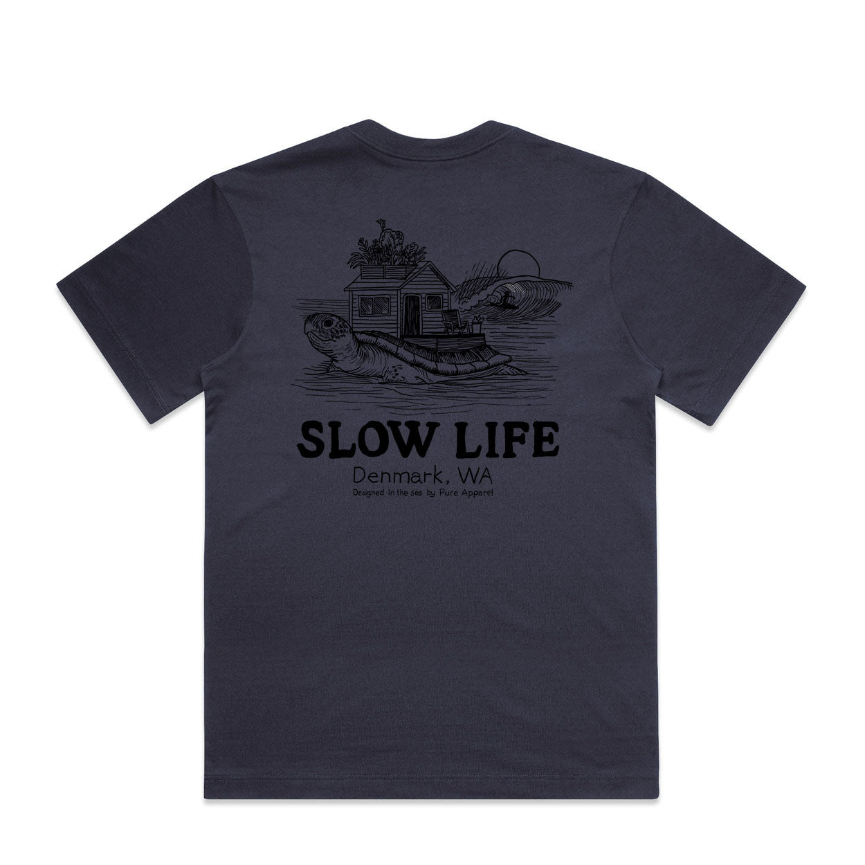 Box cut - Slow life turtle tee