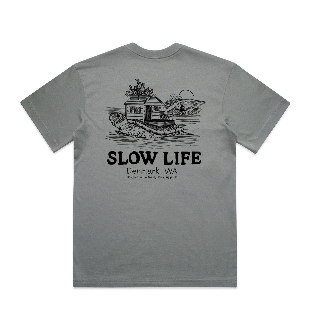 Box cut - Slow life turtle tee