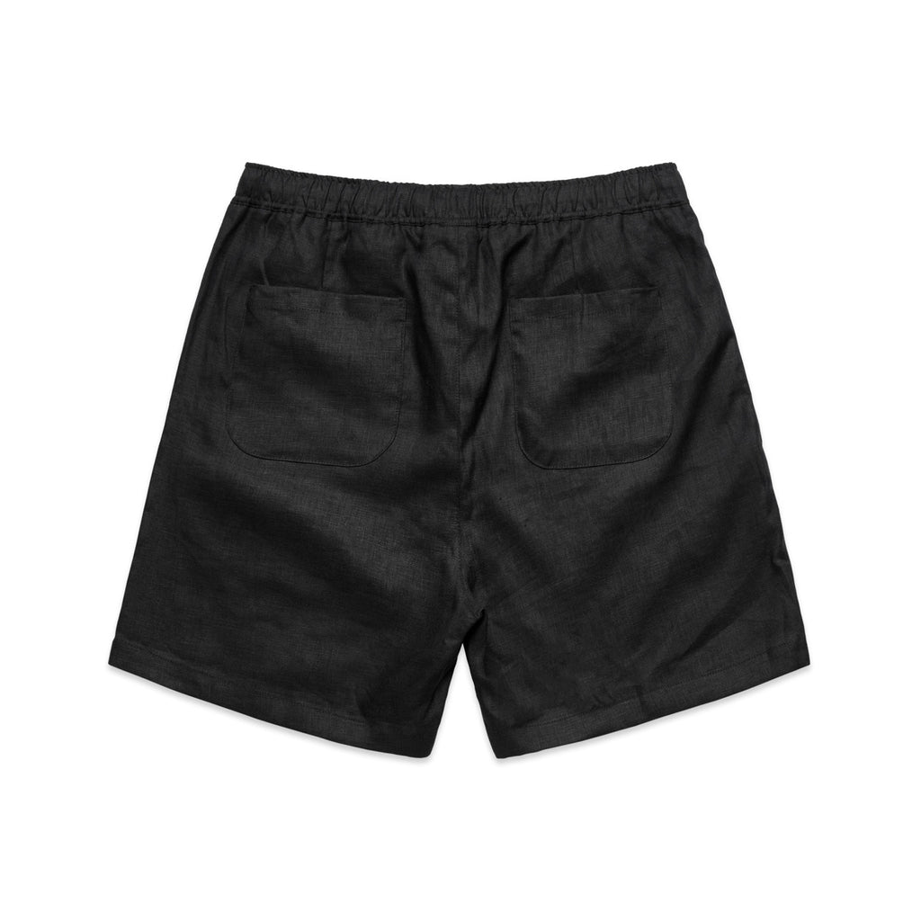 Pure Logo Linen Shorts - Black