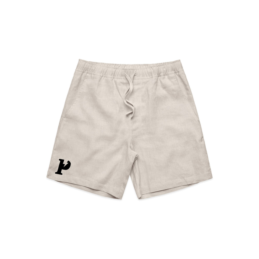 Pure Logo Linen Shorts - Beige