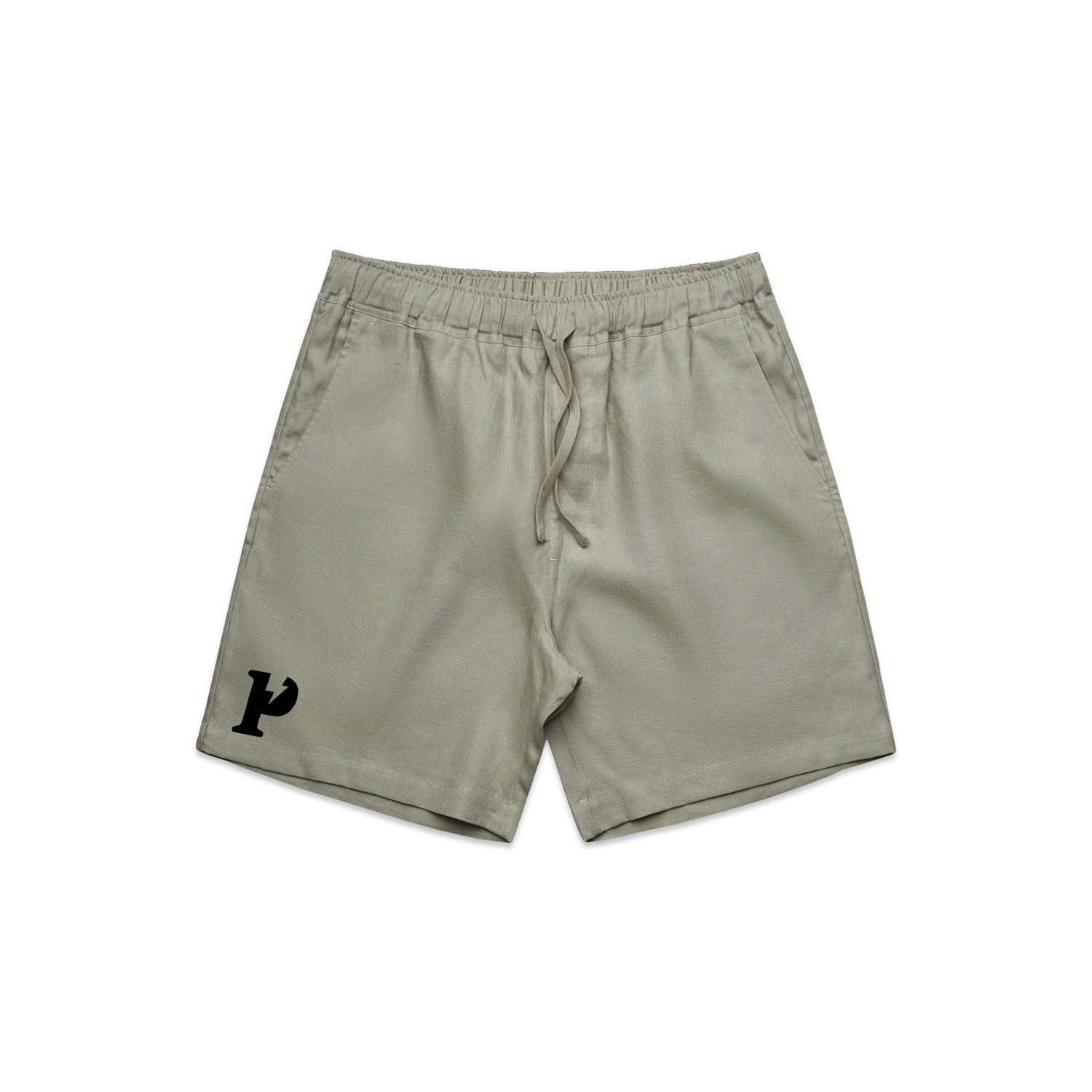 Pure Logo Linen Shorts - Khaki