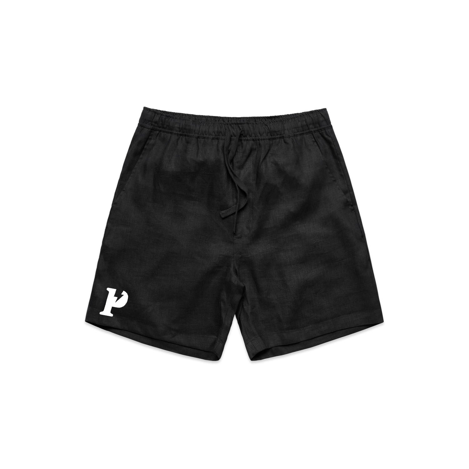 Pure Logo Linen Shorts - Black