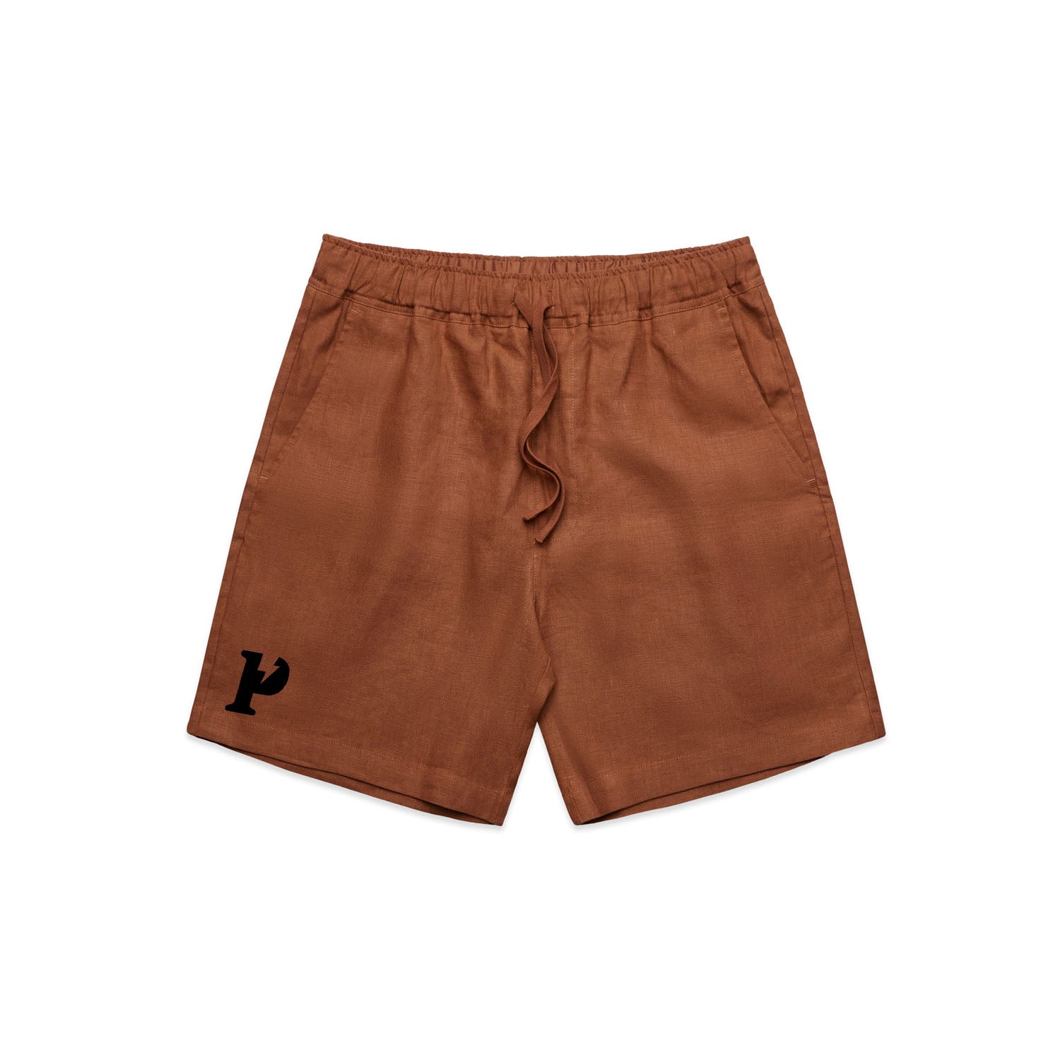Pure Logo Linen Shorts - Brown