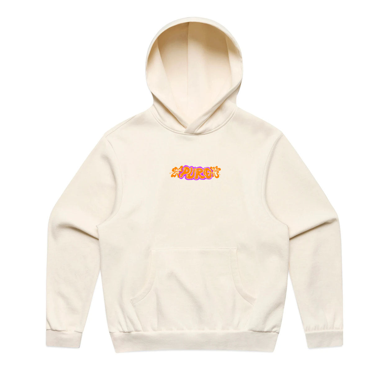 Pure Hibiscus - cream hoody