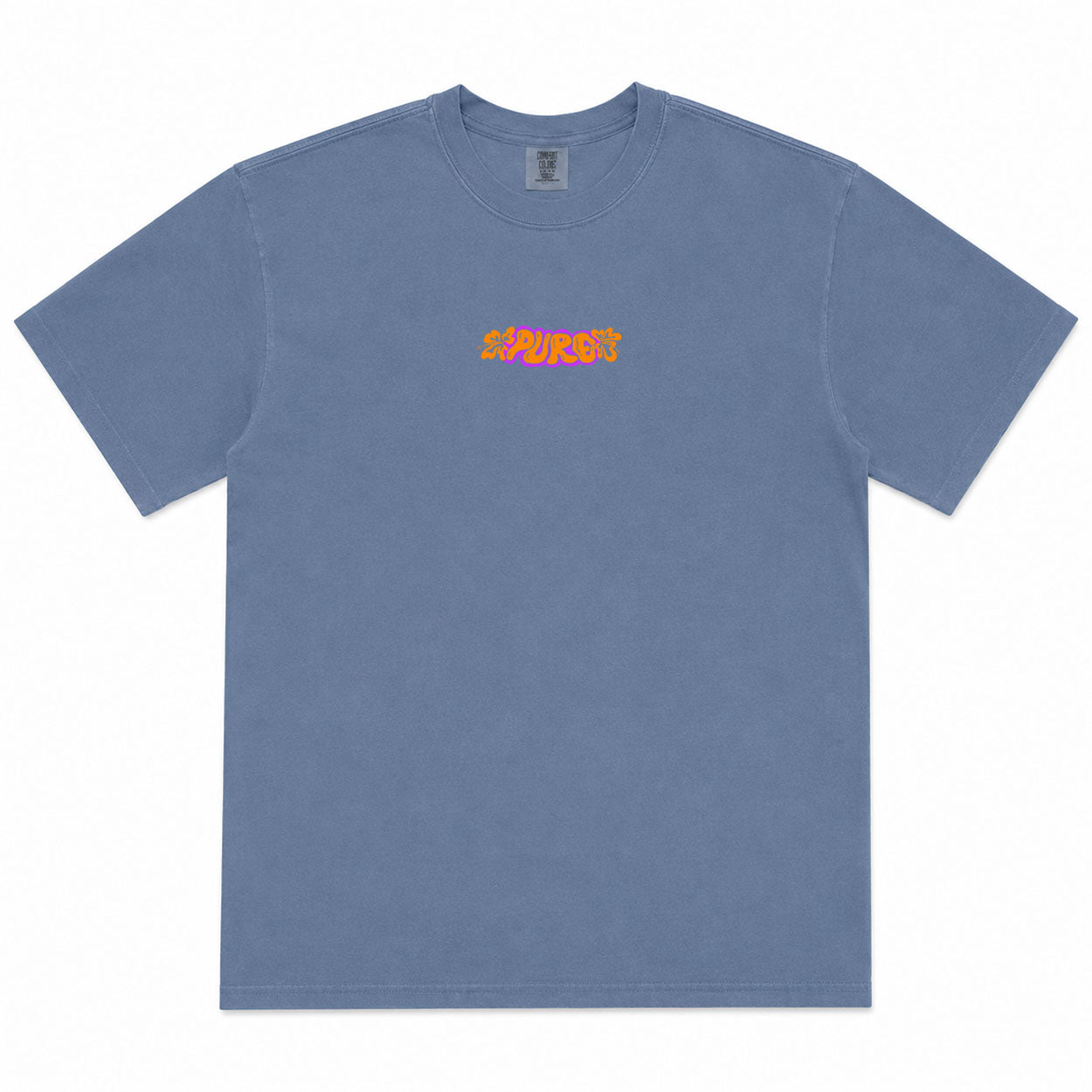 Pure Hibiscus - retro blue jean unisex tee