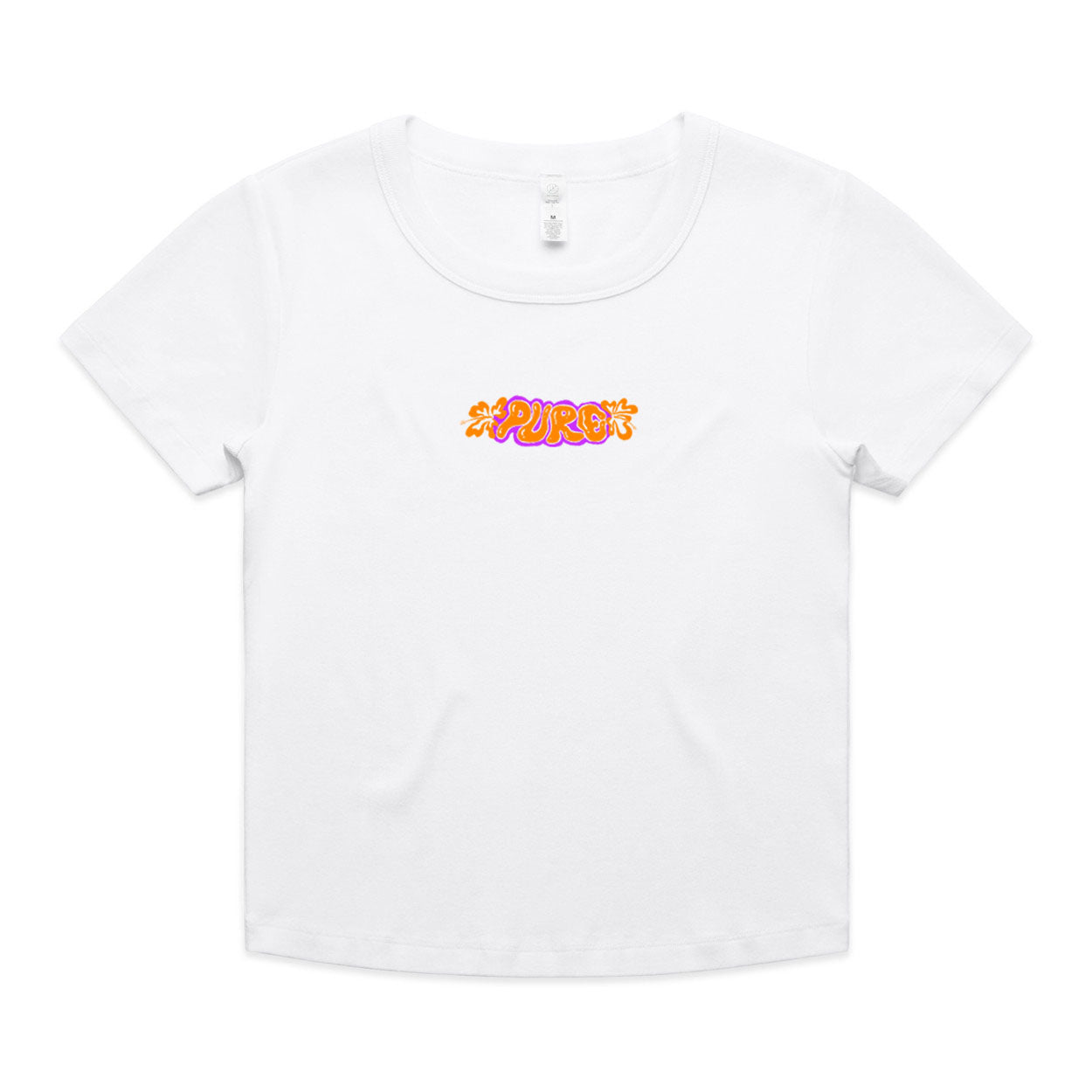 Pure Hibiscus - white baby tee