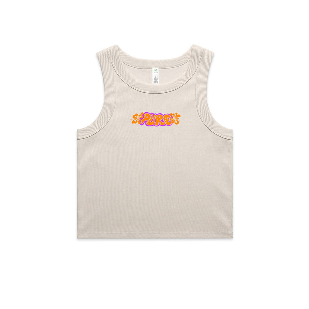 Pure Hibiscus - bone baby tank