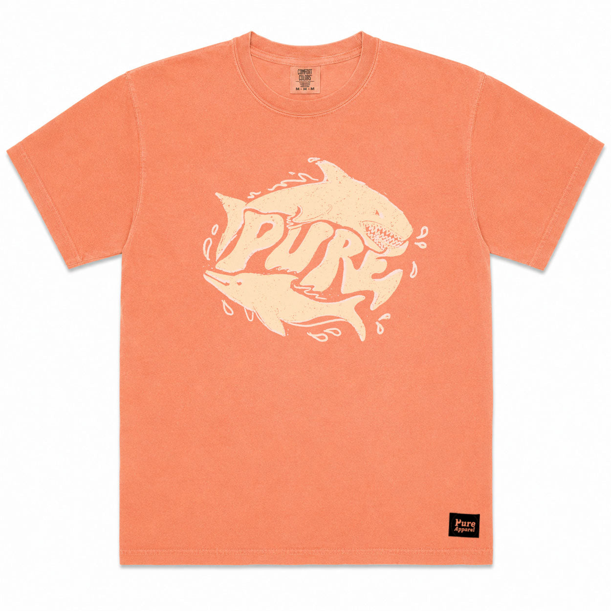 Pure OCEAN - retro Terracotta unisex tee