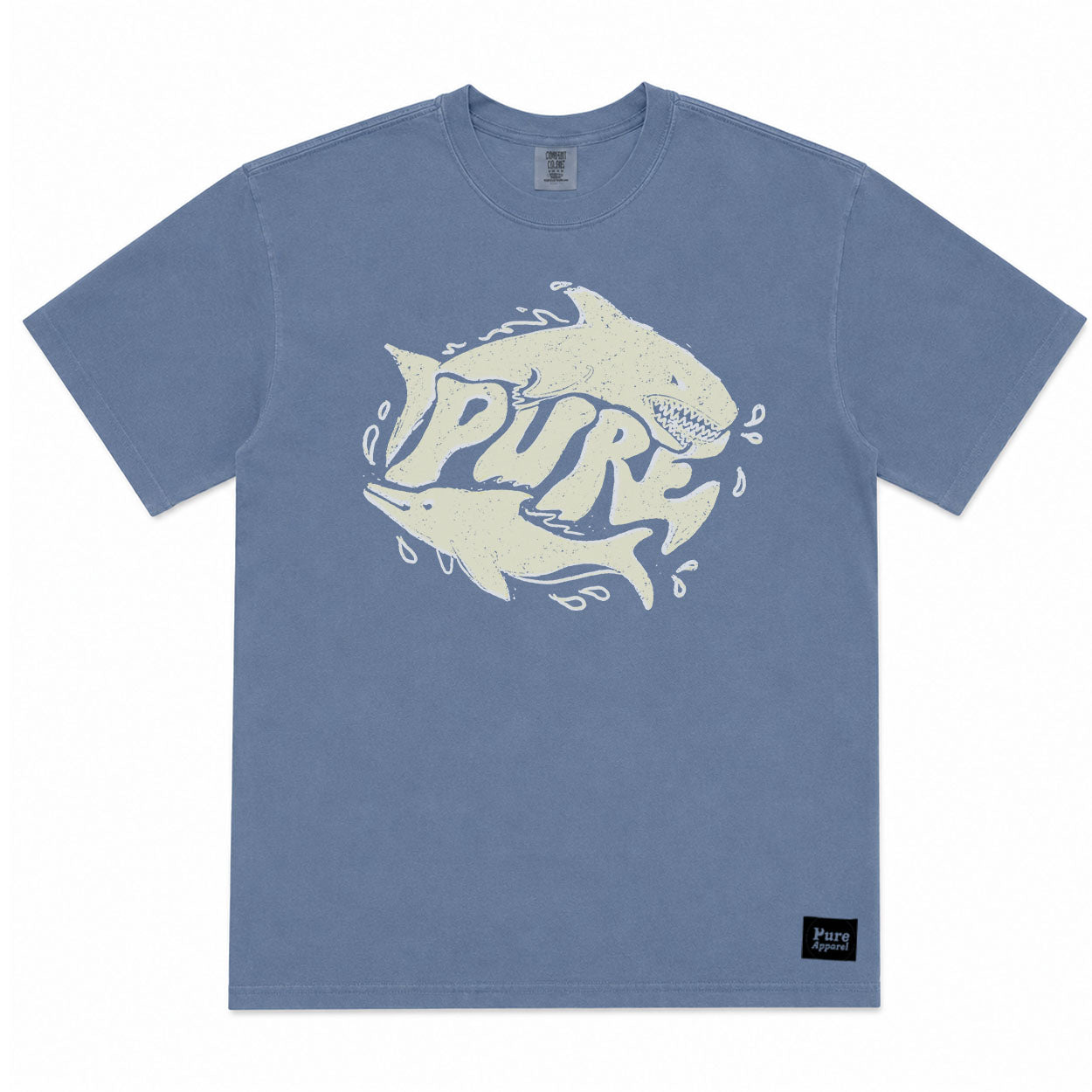 Pure OCEAN - retro blue jean unisex tee