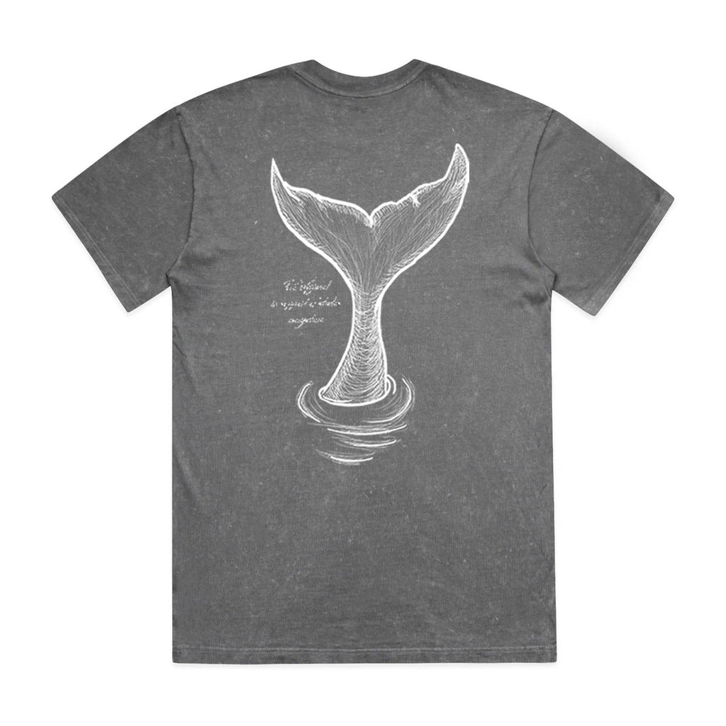 Whale Tail - Stone wash Coal Heavy Tee