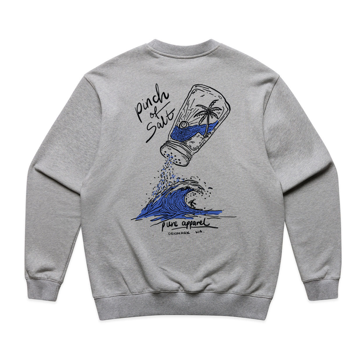 Pinch Of Salt - Crew Neck, Grey Marle