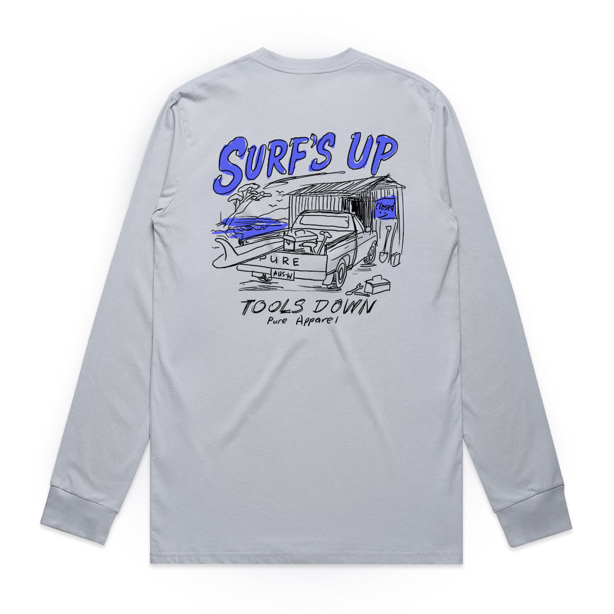 Surfs up, tools down - Longsleeve