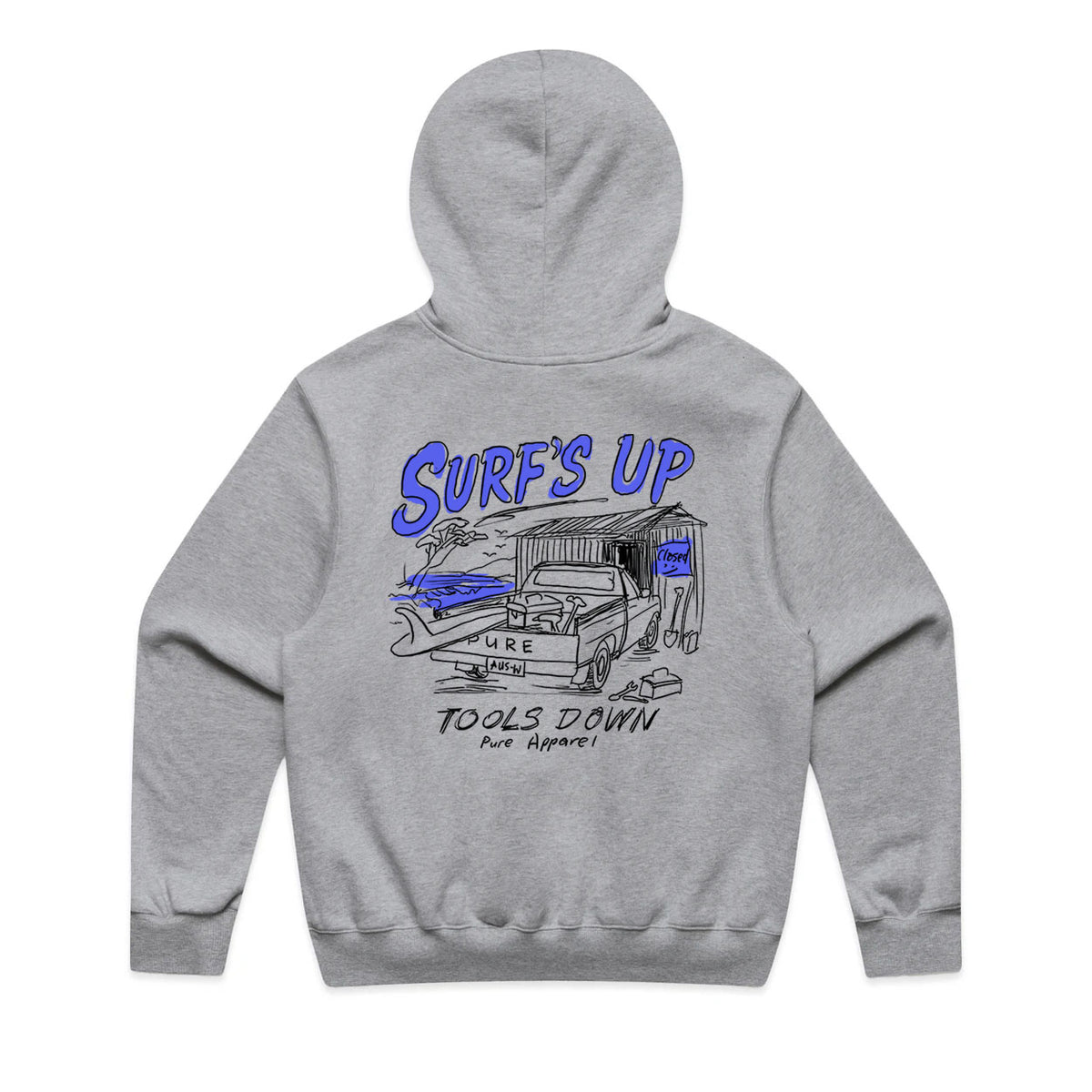 Surfs up, tools down - hoody