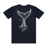 Whale Tail - Navy tee