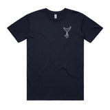 Whale Tail - Navy tee